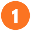 icona numero 1 arancione