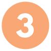 icona numero 3 arancione